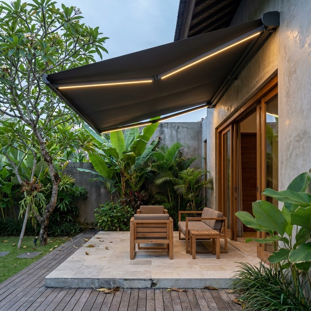 Mansahaus retractable awning